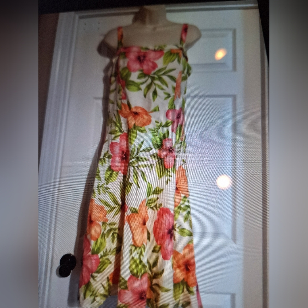 Tropical Floral Midi Dress